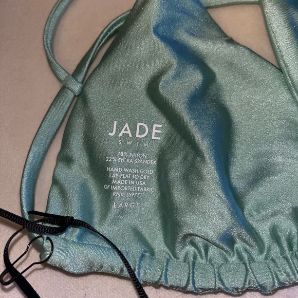 Jade swim via bikini top seafoam sheer size L - Picture 9 of 9
